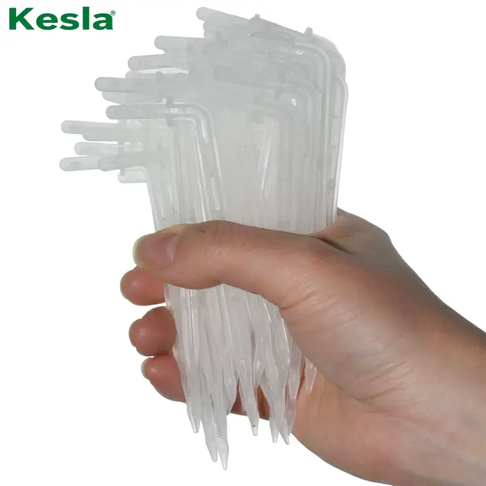 KESLA 50x jardin 4/7mm tuyau Transparent courbure flèche goutteur 1/4 ''émetteur goutte à goutte éco