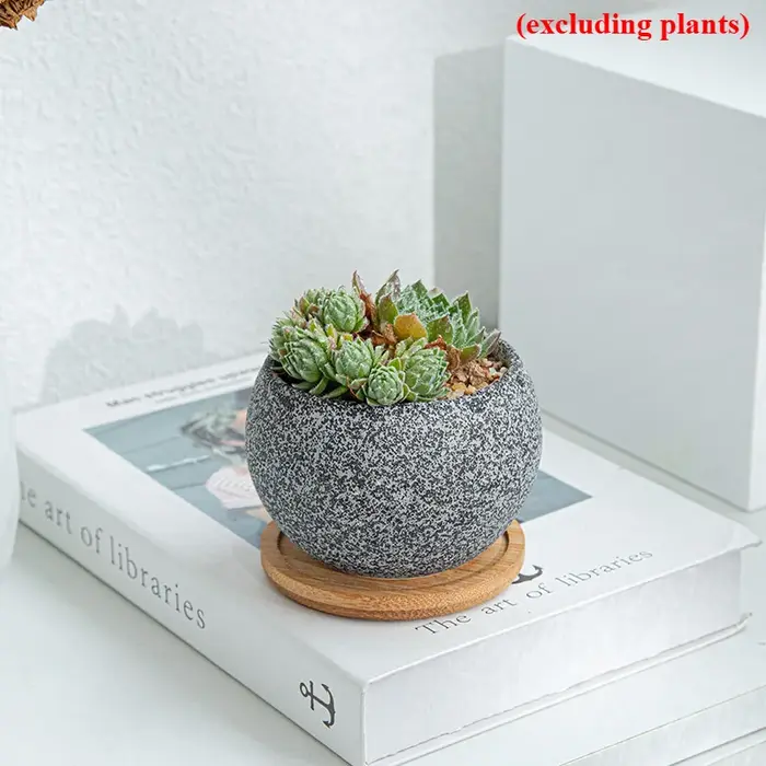 1pc Pot de fleur mignon jardinières succulentes créatives Pots de jardinage à la maison en céramique