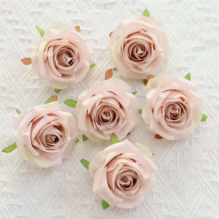 Gros Rose fleur tête 9 cm grande courolle simulée
