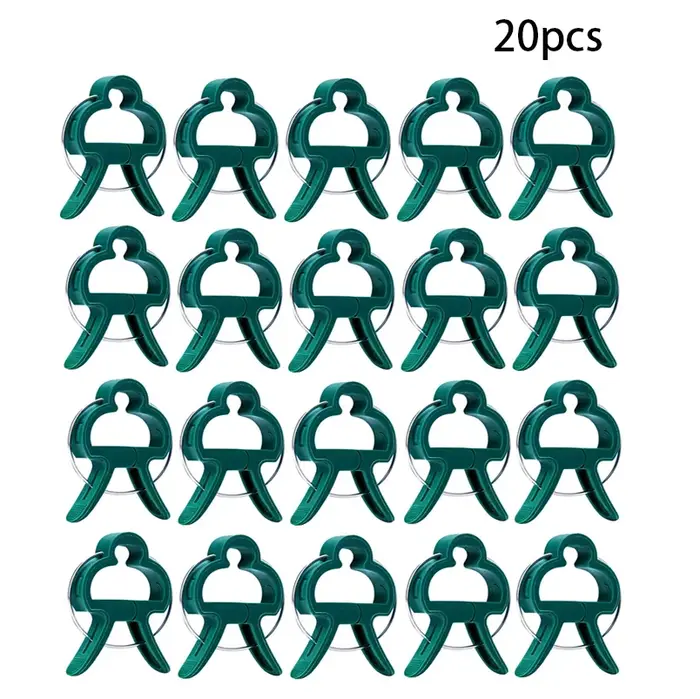 Clips fixes pour plantes, 20 pièces, support de serre de jardin réutilisable pour plantes fixes, vig