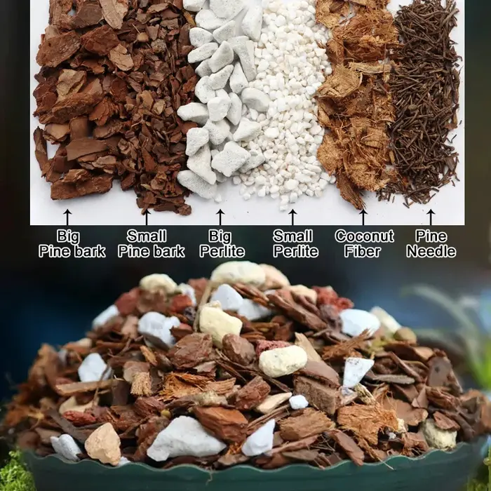 Mélange de culture pour orchidées, granulés de plantation mixtes en écorce de pin et perlite, substrat de culture pour plantes d'intérieur