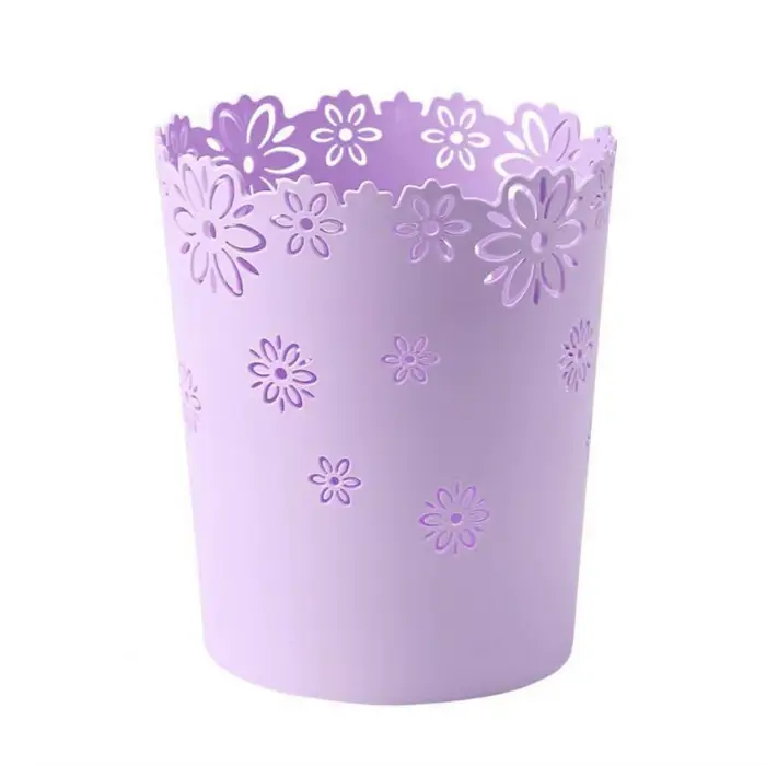 Poubelle florale à motifs de fleurs creuses