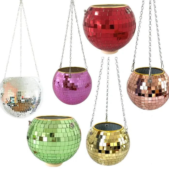 Nouveau Boule Disco suspendue Pot de fleur plantes d'intérieur Style bohème jardinière de fleurs Pot
