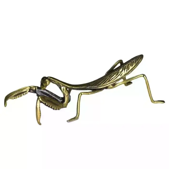 Ornement Miniature mante en cuivre