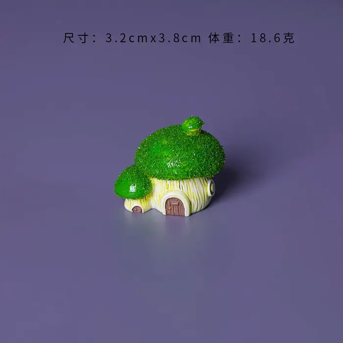 Figurines en résine de micro-paysage, 4 pièces, mousse et champignons, pour bricolage, décoration de jardin, petit objet décoratif de bureau, accessoire de bijouterie 3D