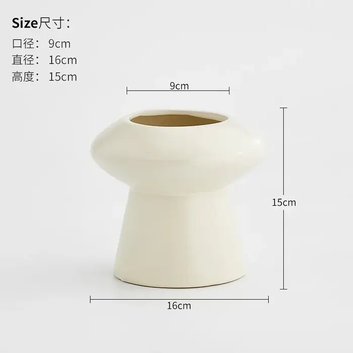 Pot de fleurs en céramique mate moderne, pot hydroponique minimaliste pour bureau, décoration intérieure style Ins
