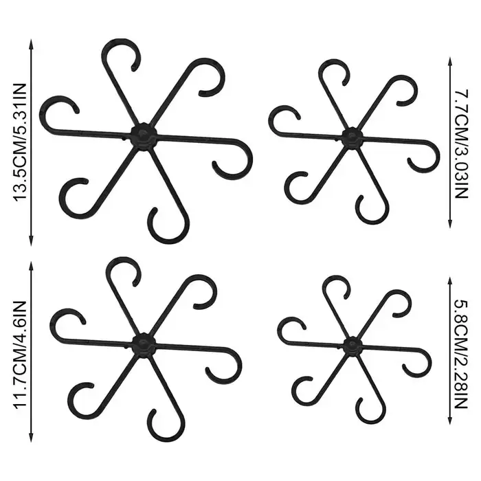 Clips de Support pour plantes grimpantes, 4 pièces, collection de tiges de fleurs, support de fixati