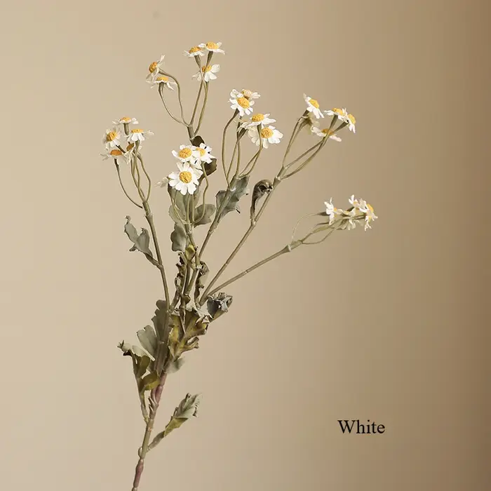 Marguerite de camomille artificielle d'automne de 20.9 pouces, fausses fleurs en soie, décor rustiqu