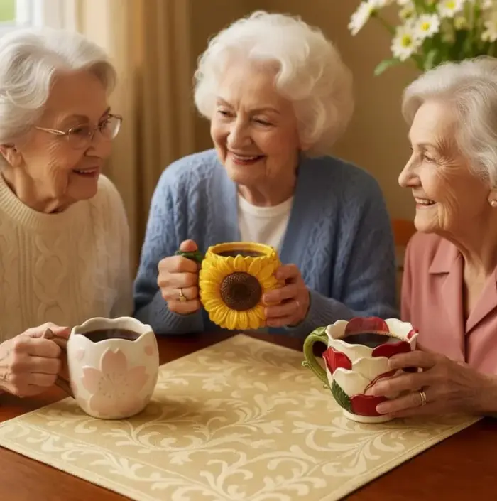 Mug en céramique créatif et élégant en forme de fleur, de haute qualité, style rétro français, pour boire du café et de l'eau