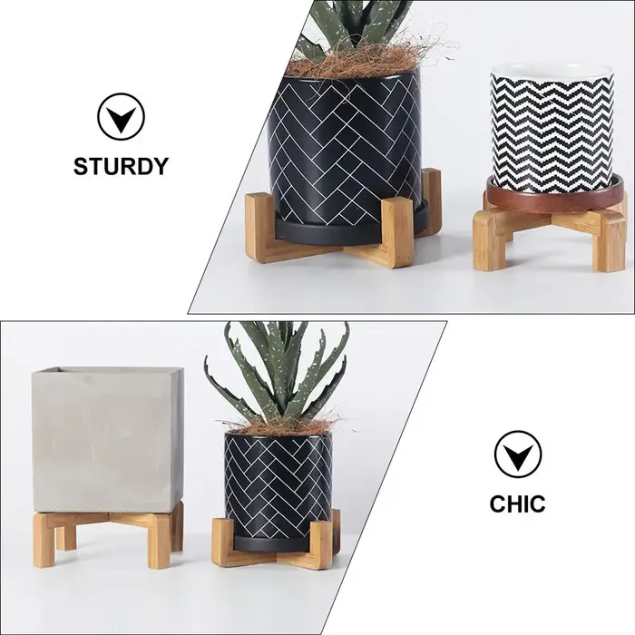 Base de Pot de plantes en bois