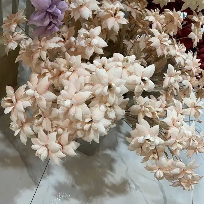 75 cm 6 têtes/branche tissu fleur pas cher décoration soie