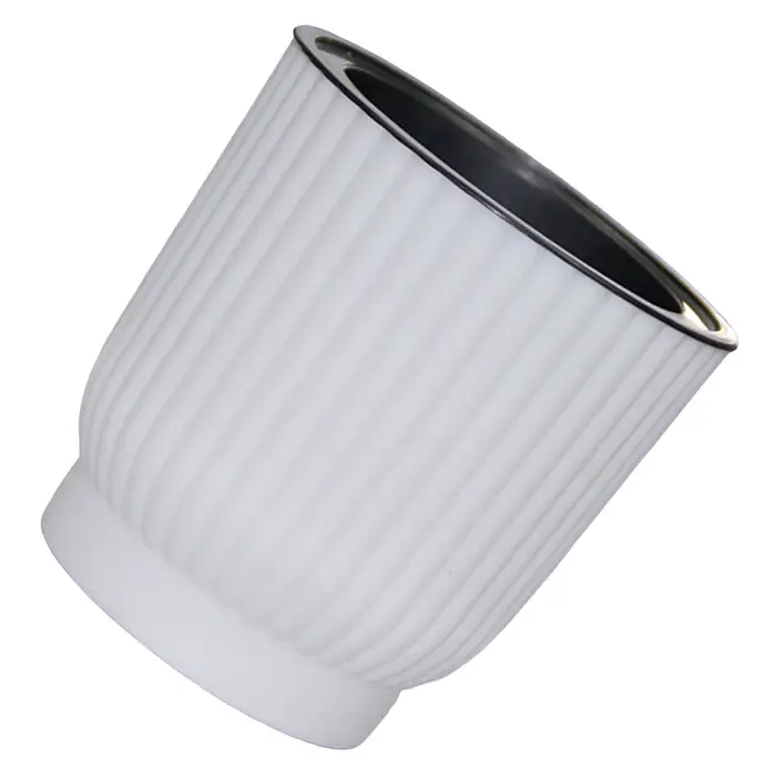 Pot de fleur rond blanc pour plantes