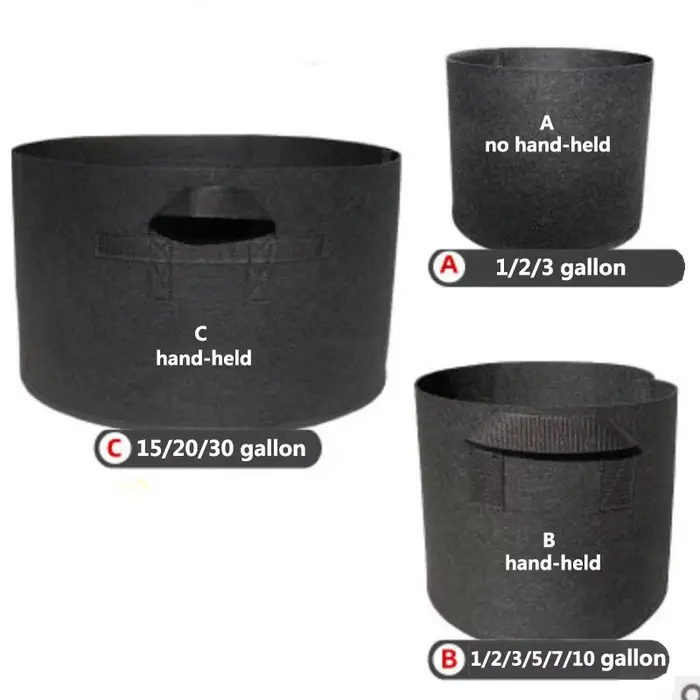 1-30 gallons grande plante fleur sacs de culture pot maison outils de jardin pomme de terre fraise tissu légumes