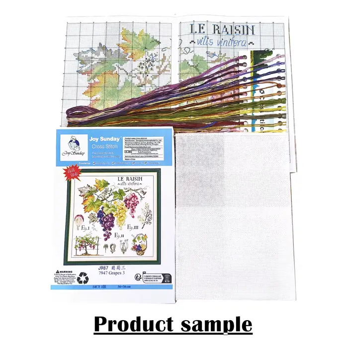 Kit de broderie au point de croix « Fille arrosant les fleurs »