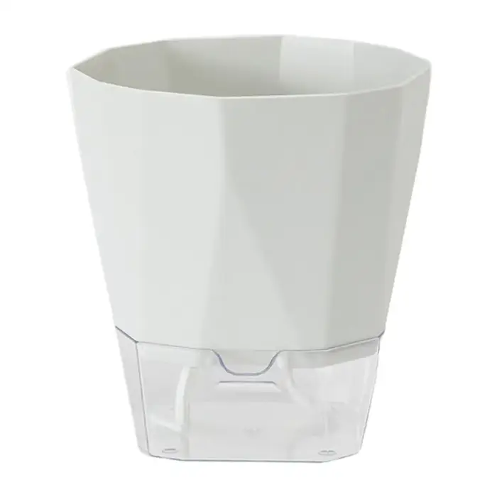 Pot de fleurs auto-arrosant avec réservoir d'eau latéral transparent