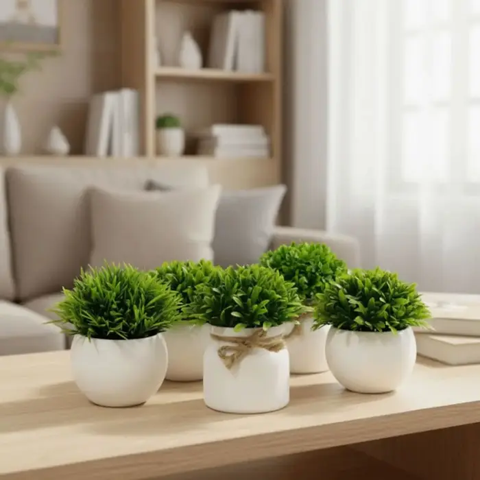 Avec Pot plantes artificielles décor extérieur Pot ornement fleur artificielle décoration de fête de mariage Miniascape bonsaï vert en Pot
