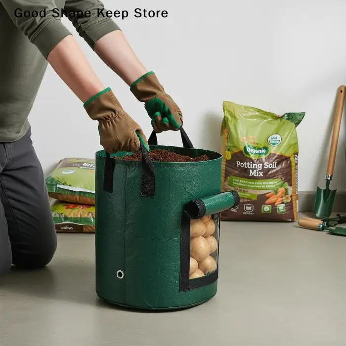 Sac de plantation dailyGarden, avec poignées, 3/5/7/10 gallons, outils de jardin de haute qualité, sac de plantation en PE pour légumes, tomates, pommes de terre, fleurs