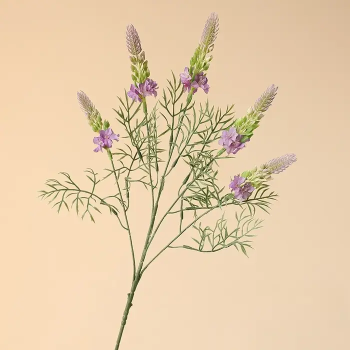 Fleur artificielle scandinave Lupine à tige unique de 24 pouces pour décoration minimaliste d'hôtels