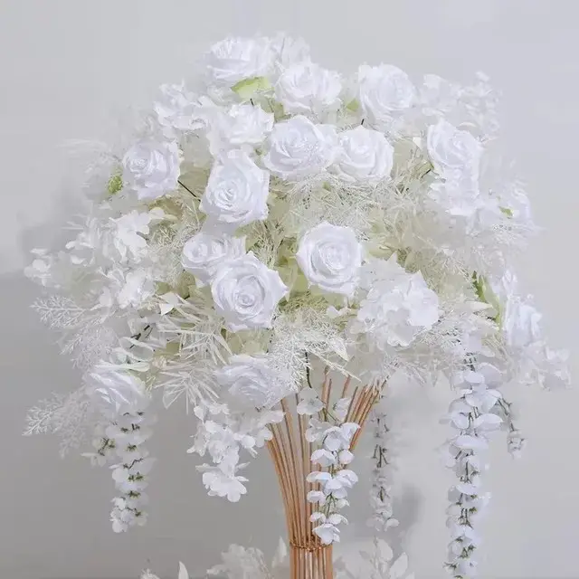 Guirlande de couronne verte série blanche