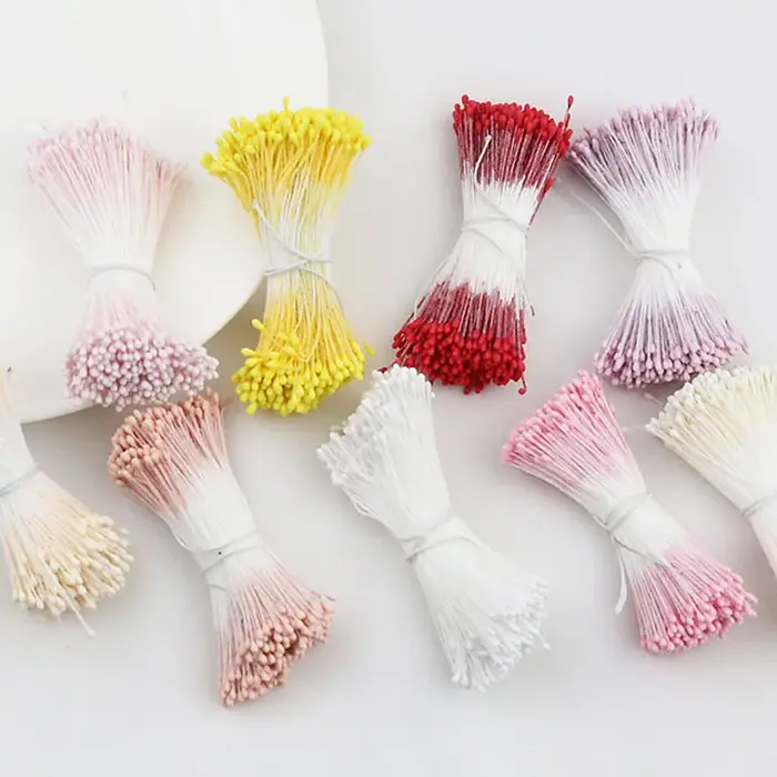 400 pièces 2mm Mini fleur étamine Pistil mariage à la main fleurs artificielles