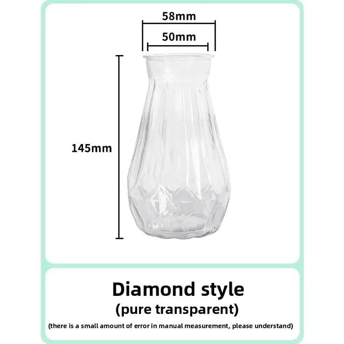 Vase hydroponique en plastique transparent pour plantes vertes