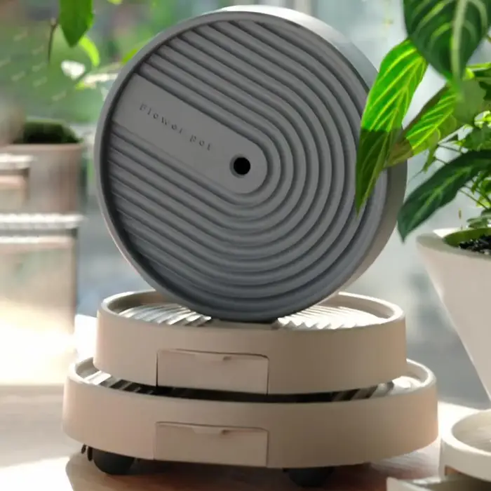 Plateau de Pot de plante avec roulettes