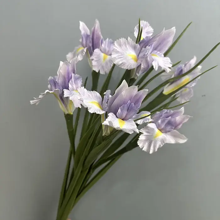 Fleurs d'iris artificielles en soie