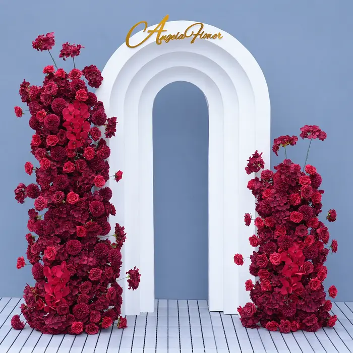 A8887 Roses orchidées hortensias 5D Arrangement floral décor mariage toile de fond arc KT conseil rangée florale fête fenêtre affichage accessoires