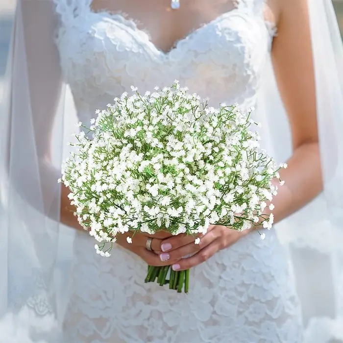 1 pièce de fleurs artificielles Gypsophila de 63 cm