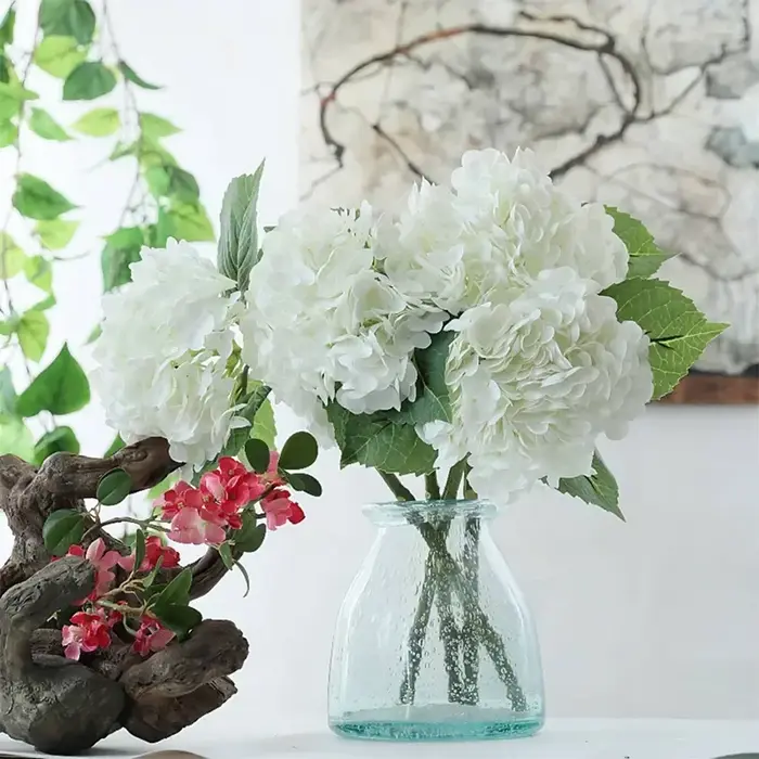 Hortensia Artificiel en Latex au Toucher Réel