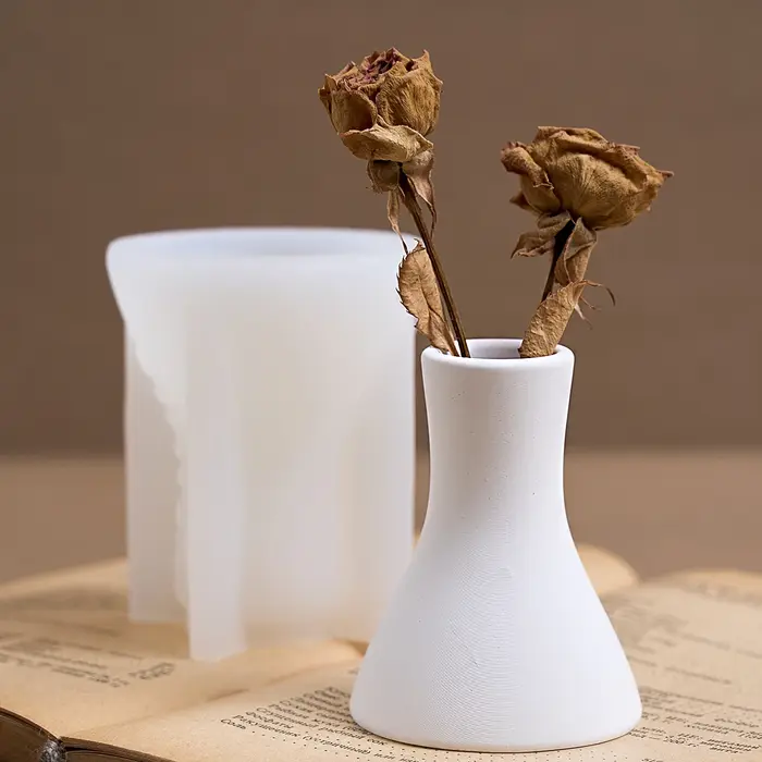 Vase à fleurs 3D à rayures d'amour
