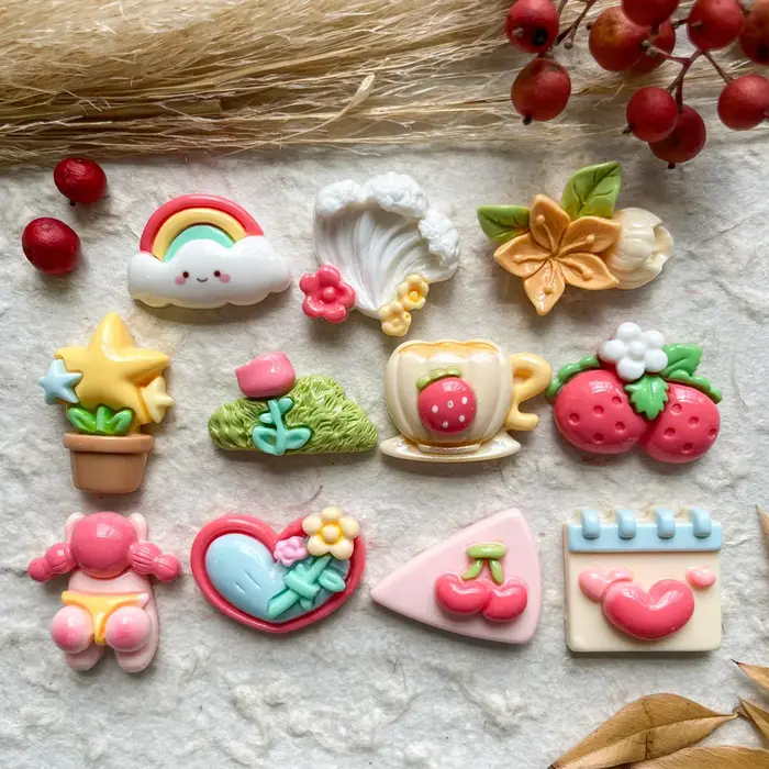 Accessoires en résine en forme de cœur