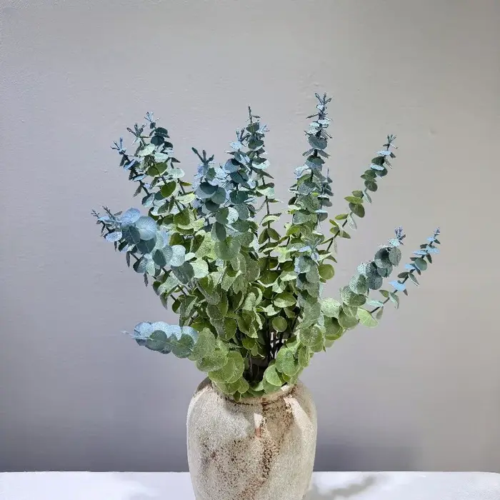Lot de 5 bouquets d'eucalyptus artificiels en plastique