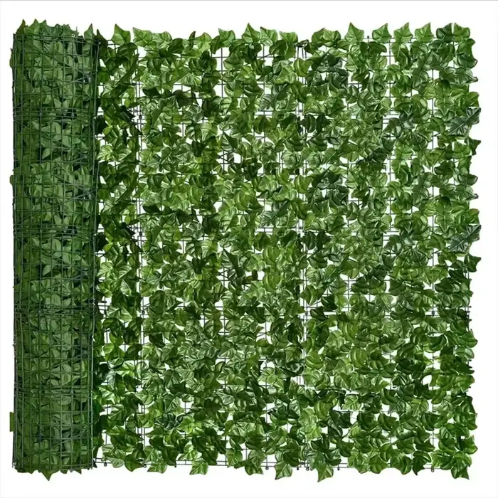 Panneaux de clôture à feuilles vertes artificielles 1M/3M