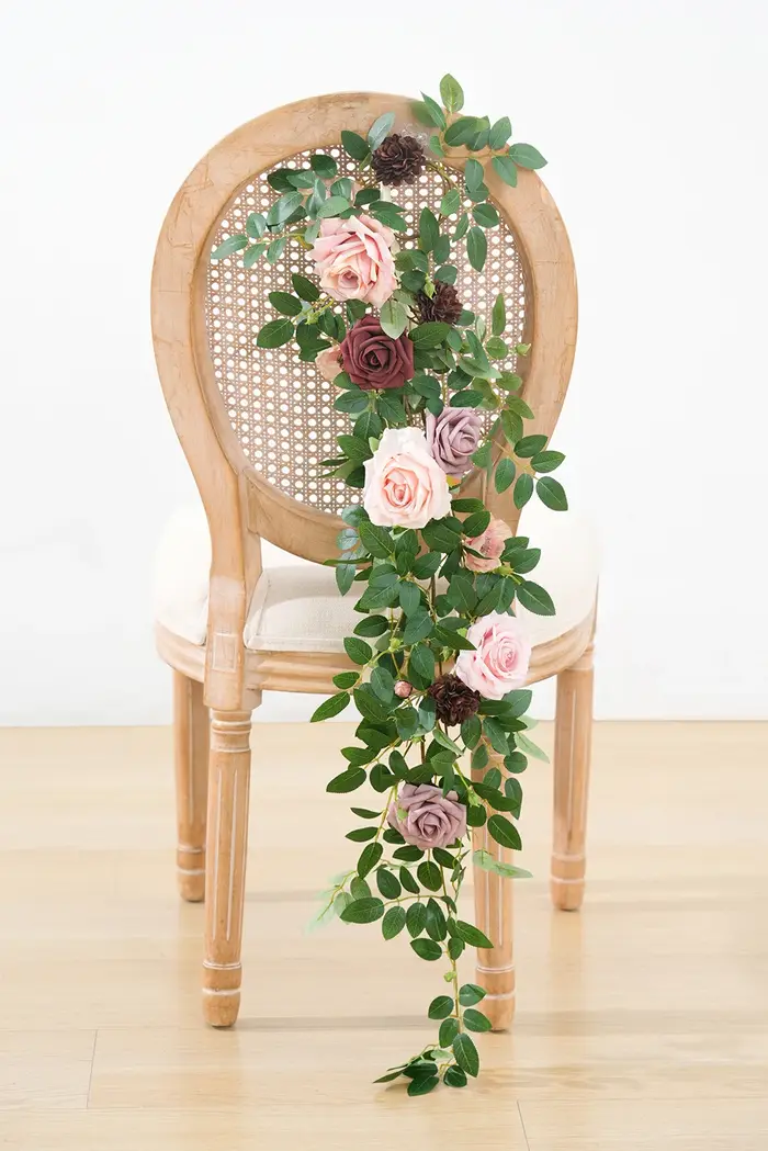 4 pièces allée de mariage Pew fleurs chaise Arrangement décorations