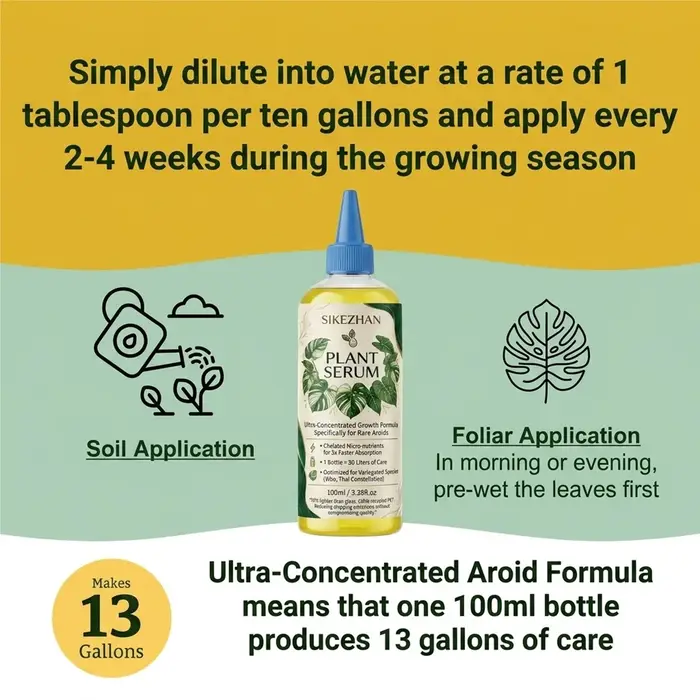 Sérum végétal KALOYANOV N ° Stimulateur de racines ultra concentré 1-100 ml pour Monstera Aroids rares - Rendement 50L - Traitement nutritif et anti-moisissure