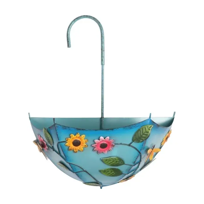 Pot de fleurs en forme de parapluie en fer