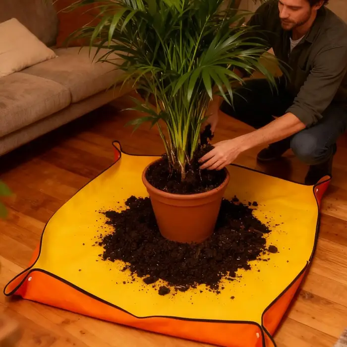 Tapis de repottage pour plantes d'intérieur