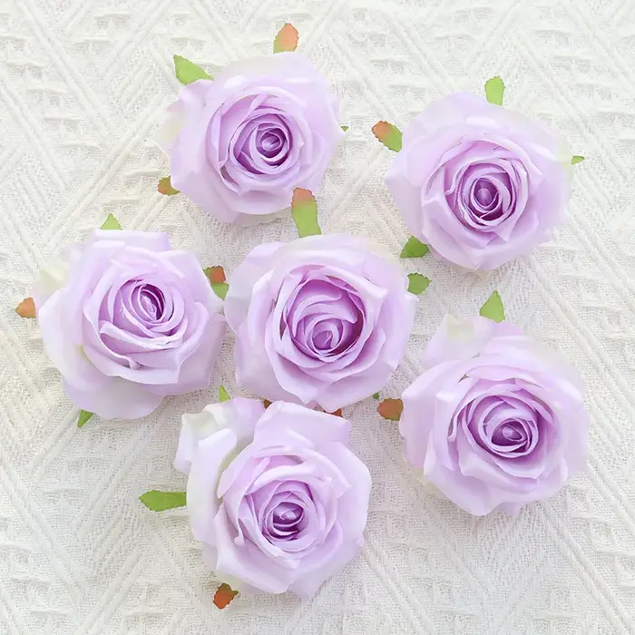 Gros Rose fleur tête 9 cm grande courolle simulée Rose tête pour photographie Arrangement floral mur
