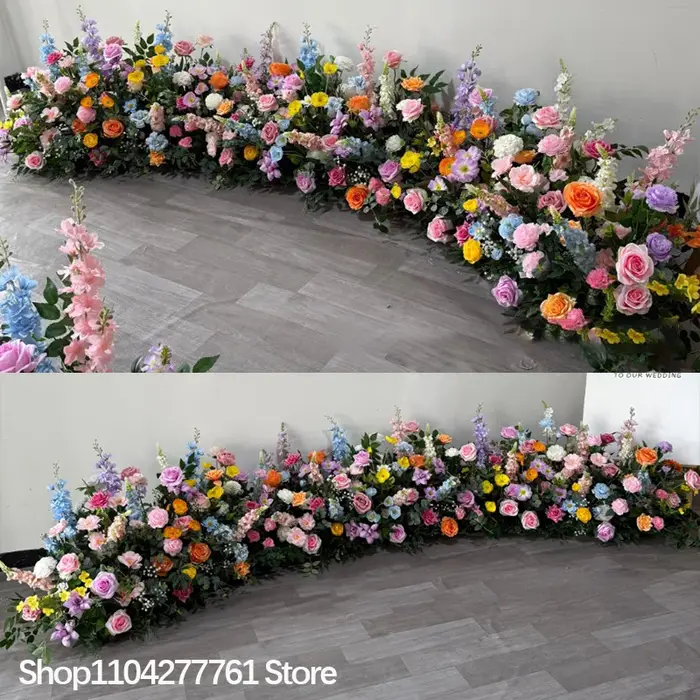 Rose pivoine plantes vertes mariage toile de fond décor plancher haute Arrangement Floral canapé coureur événement