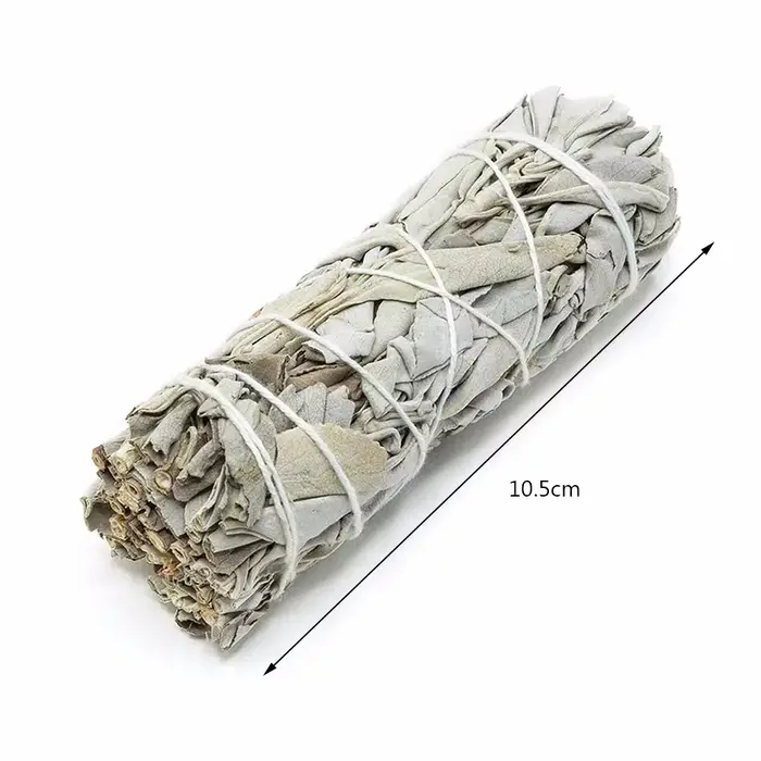 Bâtonnets de Sauge Blanche Naturelle pour Yoga, Nettoyage à Domicile, Guérison, Méditation, 10.5cm