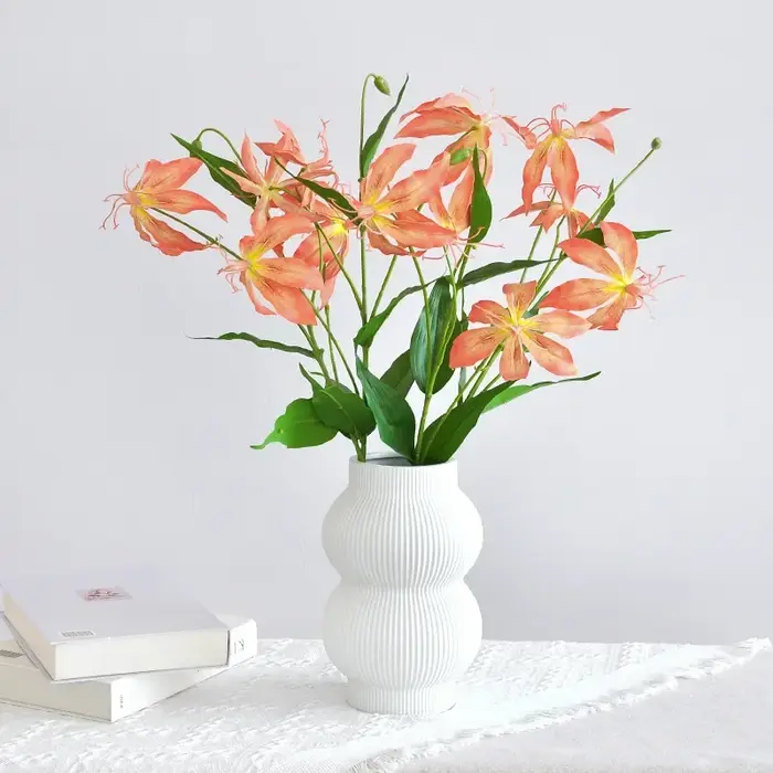 Fleur Artificielle de Lys Flamme de 77cm