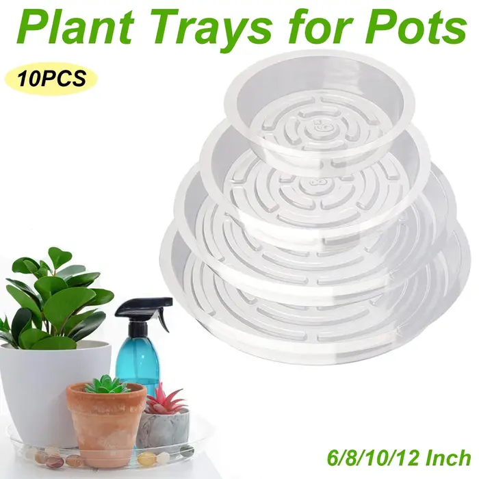 Plateaux d'égouttement de plantes en plastique