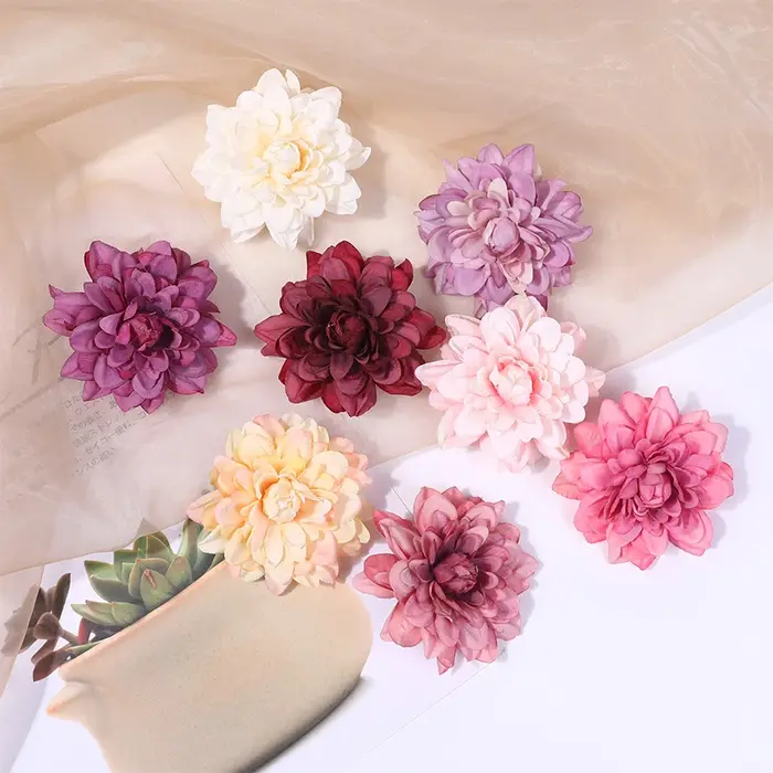 Têtes de fleurs de dahlia artificielles