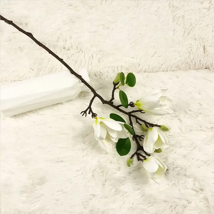Bouquet de luxe fait main pour chambre et cour, avec feuilles, fleurs artificielles, fausses fleurs,