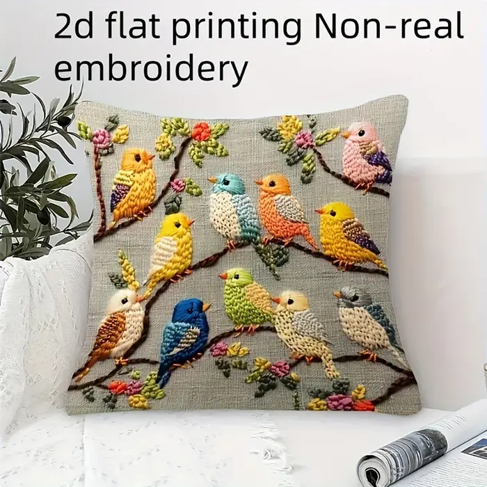 Housses de coussin imprimées en 2D à motifs floraux