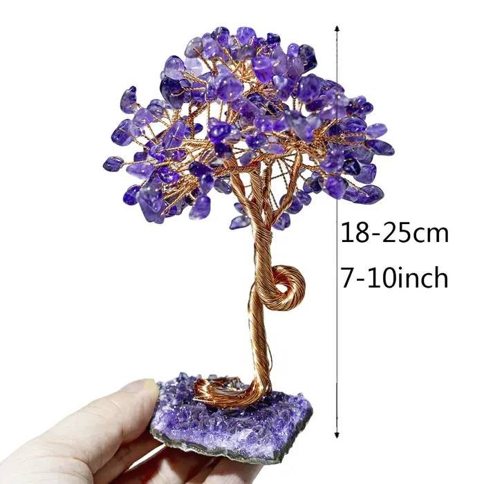 Arbre à Argent en Améthyste Naturelle