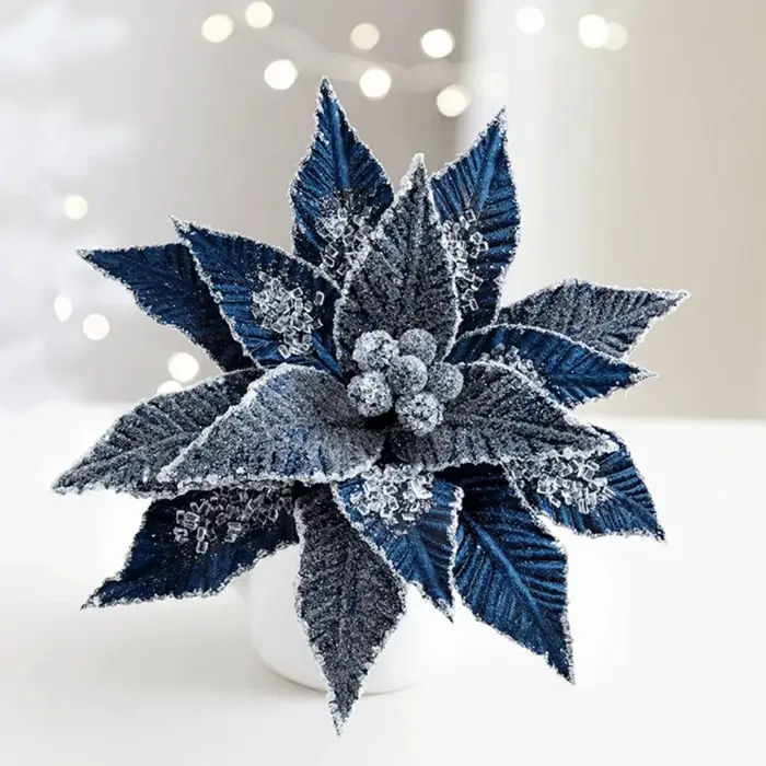 Fleur de noël luxueuse en Faux velours