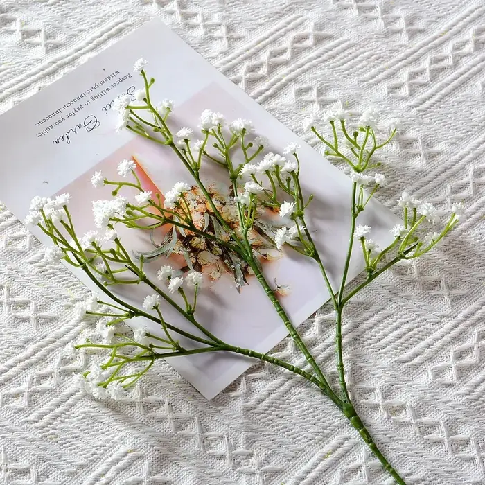 90 Têtes de Fleurs Artificielles pouvez-vous psophila Blanches de 52cm, Fausses Fleurs en Plastique 