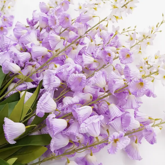 Fleur artificielle Angela A9991 en forme de campanule violette